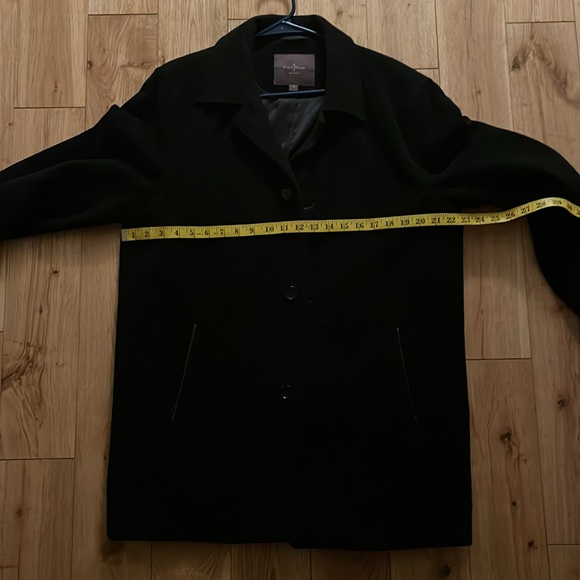 Cole Haan Mens Black Wool Peacoat Size M - Picture 6 of 6